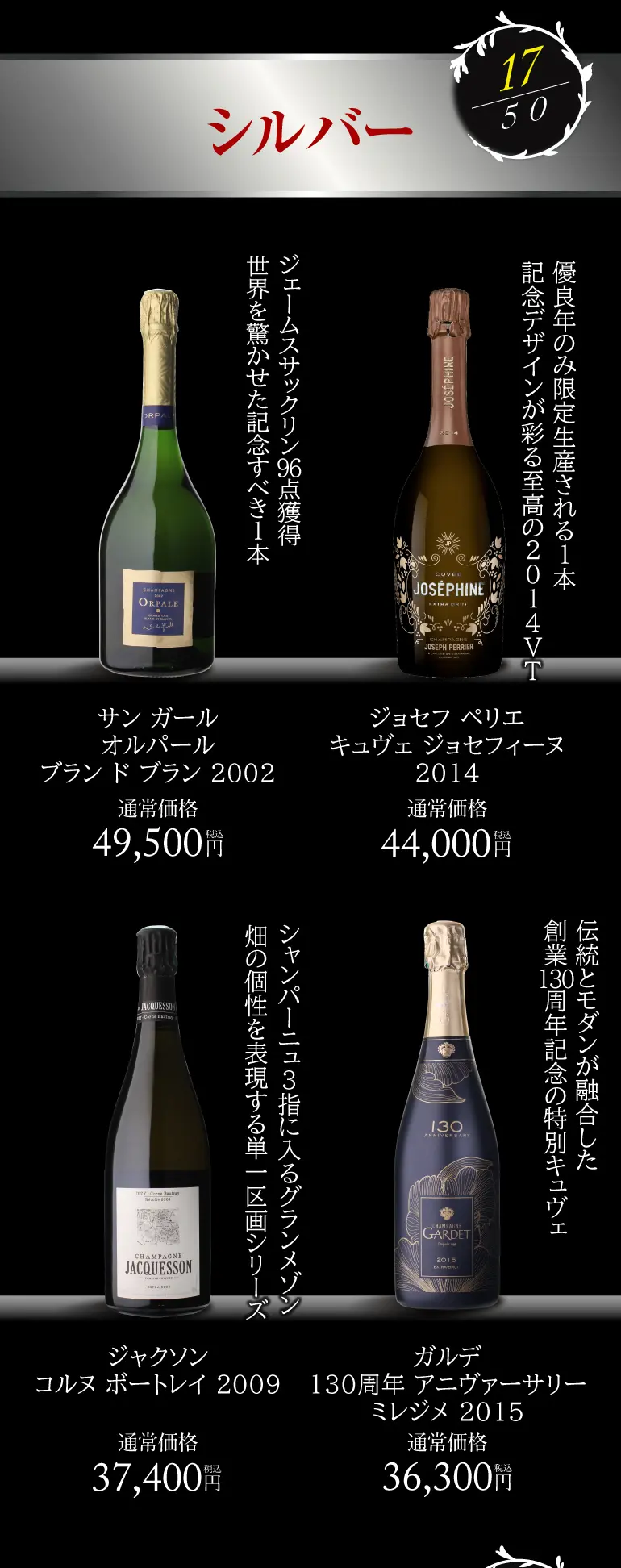シャンパン2本2.5万円（税別）福袋
