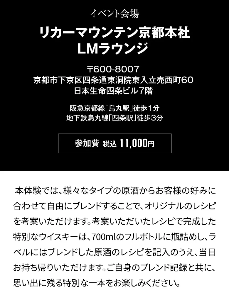 オリジナルボトル制作体験