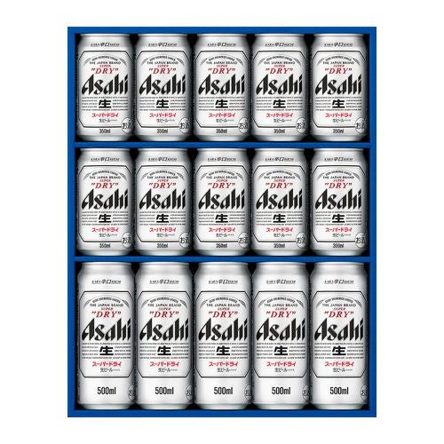 アサヒ AS-4N スーパードライ缶ビールセット 〔350ml×10本、500ml×5本