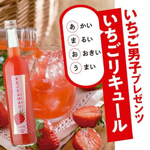 まるごとAMAO 500ml 奈良県 北岡本店 和リキ 5度 あまおう いちご