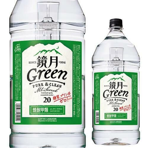 鏡月グリーン20°4L韓国焼酎 | リカマン オンライン