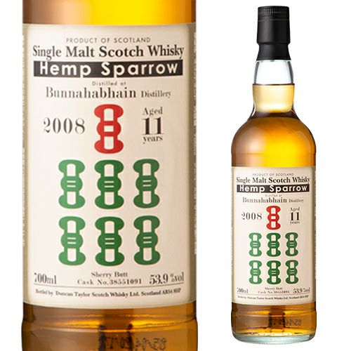 ヘンプスパロー ブナハーブン 2008 シェリーバット 700ml 53.9度