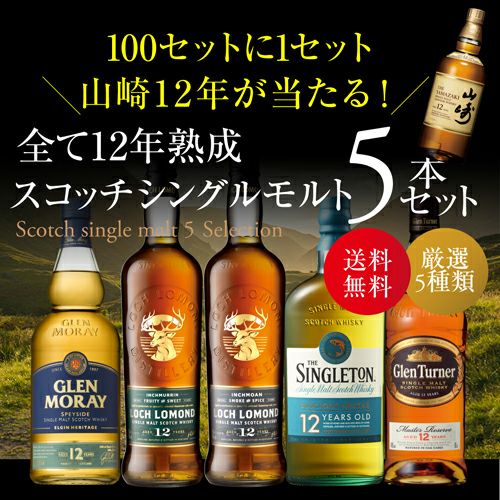 ウイスキー 12本セット 100セットに1セット 山崎12年があたる！送料無料 すべて12年熟成