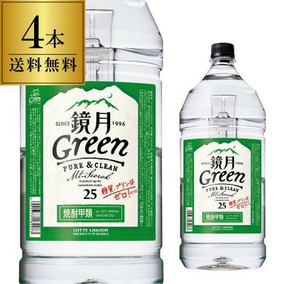 鏡月グリーン20°4L韓国焼酎 | リカマン オンライン