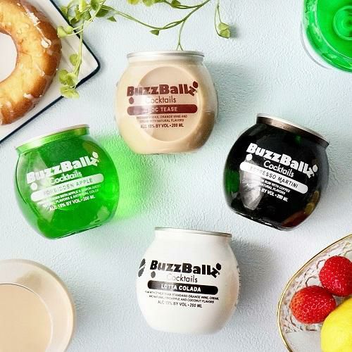 送料無料 バズボールズ 4本セット 200ml 15度 × 4本 新感覚カクテル