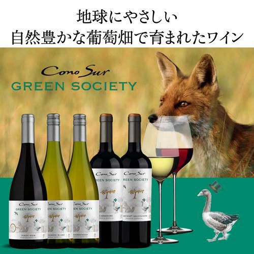 コノスル グリーンソサエティ シャルドネ 750mlチリ カサブランカ