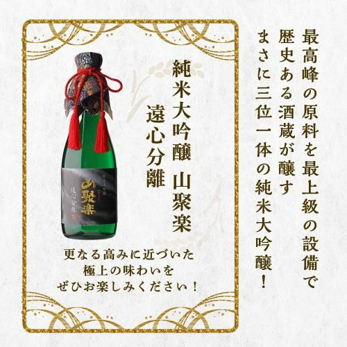 日本酒 山聚楽 遠心分離 純米大吟醸 720ml 16度 京都府 佐々木酒造