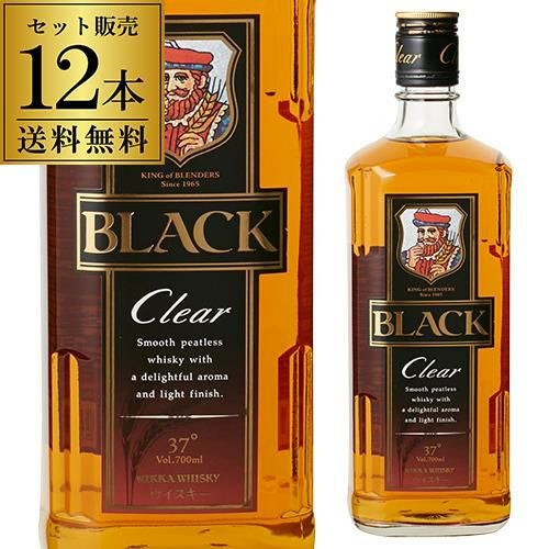 【新品非売品】BLACKNIKKA 本染め前掛 ブラックニッカ ニッカウイスキー ニッカ ブラックニッカ クリア 2.7L(2700ml)×6本【ケース6本入】【送料