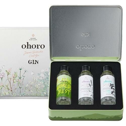 HINOMARUウイスキー&ジンクラフトセット（3本）希少　受賞ボトル ohoro GIN スタンダード オリジナル缶BOX 入 100ml × 3本セットニセコ
