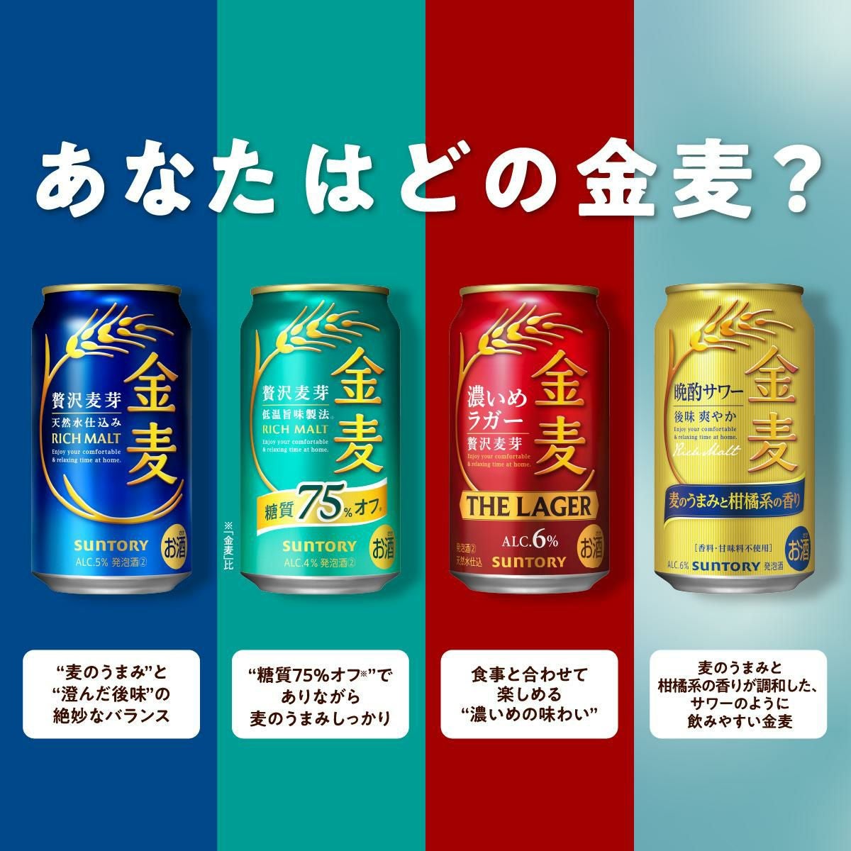 終了)金麦4ケース(24本×4箱)賞味期限2023年12月 SUNTORY（サントリー 