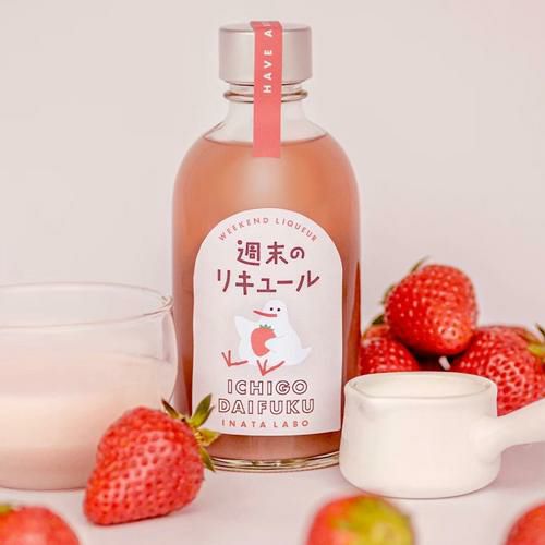 稲田本店 週末のリキュール ICHIGO DAIFUKU 8度 300mlいちご大福