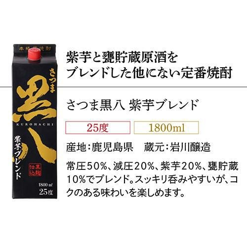 送料無料 黒霧島 黒八 頴娃紫ブレンド 芋焼酎 お試し 飲み比べ セット