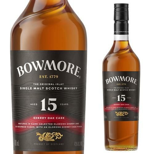 ウイスキー ボウモア 15年 700ml 43% 重量番号:2(38)①