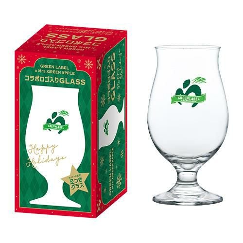 ビール 10種 ミセス・グリーンアップル グラスセット ボックス アルコール ホリデーに乾杯! GREEN LABELxMrs. GREEN APPLEコラボロゴ入り足つき