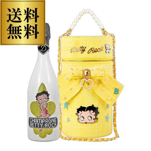 BETTY ROCK ベティ デコボトル 黄 チャーム付 D.ROCKシャンパン ベティーロック ツイード イエロー [NV] 正規品