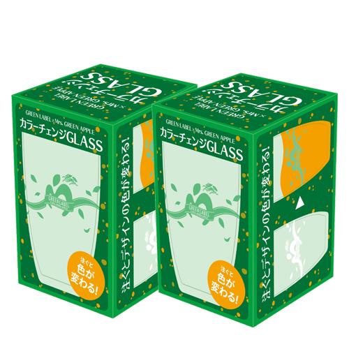 GREEN LABEL×Mrs. GREEN APPLEコラボロゴ入りグラス 2個付きキリン