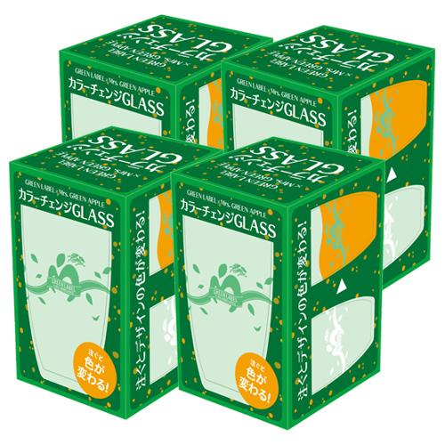 GREEN LABEL×Mrs. GREEN APPLEコラボロゴ入りグラス 4個付きキリン
