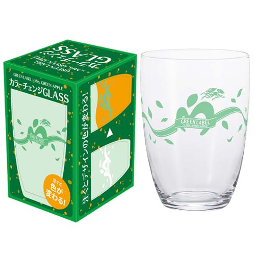 GREEN LABEL×Mrs. GREEN APPLEコラボロゴ入りグラス 4個付きキリン